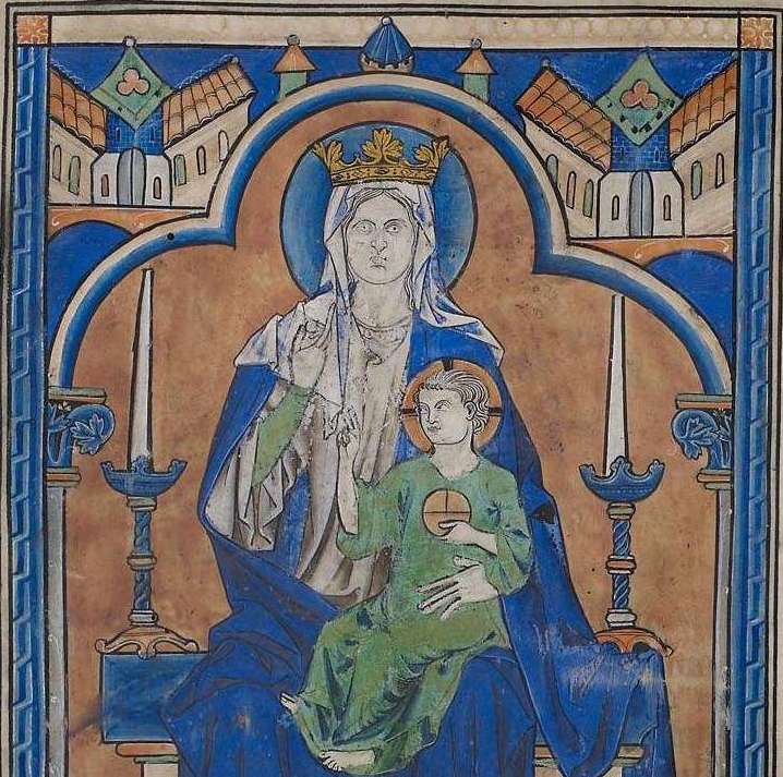 Vierge à l’enfant (vers 1250) [Arch. Nat., LL 79]